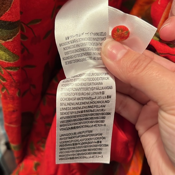 FARM Rio Solar Forest V-Neck Midi Dress NWOT Size S - Picture 9 of 9